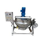 Jacketed Kettle Manufacturer - 100L Double Melting Gas Heating Hot Pot Mixer for Soup Food Sauce