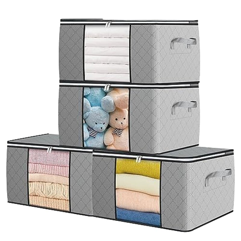 Non-Woven Storage Bags Manufacturer - Home Foldable with Clear Window Closet Clothes Organizer