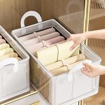 Collapsible Storage Box Manufacturer - Modern Design 35L Foldable Plastic Drawers with Handles Washable Fabric for Clothing Jeans
