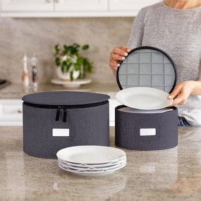 Dinnerware Storage Organizer Manufacturer - China 4-Piece Set for Protecting or Transporting Round Plate and Cup Holder Dish