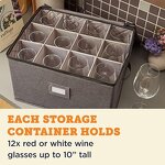 Wine Glass Storage Box Manufacturer - Custom Large Rectangular Integrated Multifunctional Foldable Kitchen with Lid Modern Tableware