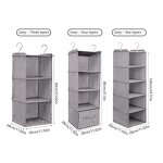 Hanging Closet Storage Organizer Manufacturer - Hot 5-Shelf with 3 Drawers Sliding Cabinet Basket for Wardrobe