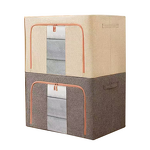 Clothes Storage Bins Manufacturer - Foldable Stackable Container Organizer Set with Clear Window & Carry Handles & Metal Frame