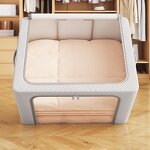 MDF Board Storage Organiser Manufacturer - Eco-friendly Large Cloth Houseware Fabric Box with Lids and Handles for Home Organization