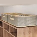 Wardrobe Clothes Organizer Manufacturer - Large Foldable Closet Storage Rectangle Case for Home Use Fabric for Clothing Storage