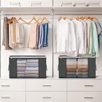 Non-Woven Storage Bags Manufacturer - Home Foldable with Clear Window Closet Clothes Organizer