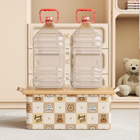Steel Frame Storage Box Manufacturer - 2025 New Cartoon Bear Custom Logo Printing Smart Dormitory Wardrobe Clothes Basket Organization