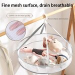 Fabric Drying Net Bag Manufacturer - Windproof Large Foldable Round Laundry Hamper with Hanging Basket Collapsible Mesh Clothes Drying