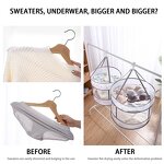 Fabric Drying Net Bag Manufacturer - Windproof Large Foldable Round Laundry Hamper with Hanging Basket Collapsible Mesh Clothes Drying