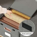 Fabric Cube Storage Bin Manufacturer - Modern Fashionable Large Capacity Foldable New Generation Fastener Lids for Clothing Organization