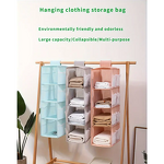 Non-Woven Wardrobe Storage Bag Manufacturer - Multi-Layer Folding Washable Hanging Bra Underwear Socks Clothes Organizer