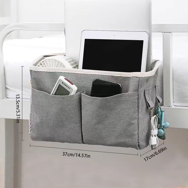 Mini Hanging Storage Bag Manufacturer - Bedside Storage Organizer Toy Box With Angle Hook and Pocket