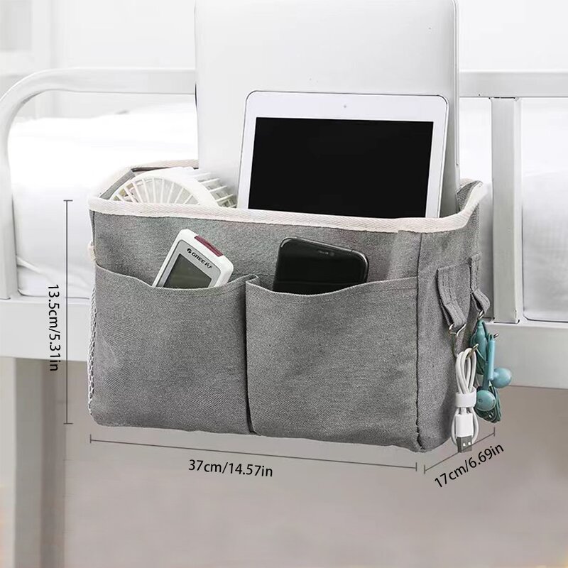 Mini Hanging Storage Bag Manufacturer - Bedside Storage Organizer Toy Box With Angle Hook and Pocket