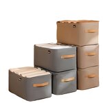 Fabric Storage Baskets Manufacturer - with Handles for Clothing Quilts Portable Closet Foldable