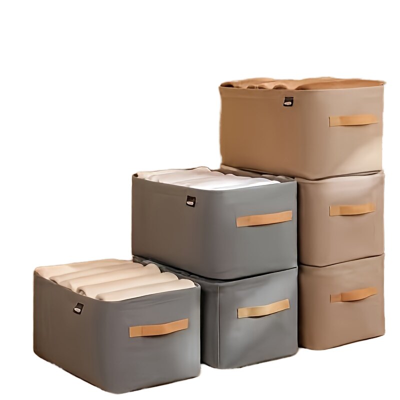 Fabric Storage Baskets Manufacturer - with Handles for Clothing Quilts Portable Closet Foldable