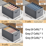 Collapsible Drawer Organizer Manufacturer - Hot Selling Modern Design Sturdy Eco-Friendly Closet Storage Box 6-Pack Dust Proof Jeans