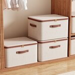 Foldable Storage Box Manufacturer - Modern Household with Carry Handles Multifunction Fabric Clothes Organizer Lids for Home