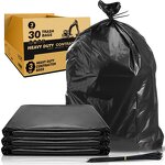 Rubbish Trash Bag Manufacturer - YC Customized Plastic 55-60 Gallon Heavy Duty Large Black Flat Hotel Large Commercial Garbage
