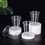 Plastic Cups Manufacturer - YC High Quality Custom Printed Logo Clear 16oz PET Transparent Disposable Cold Drink to Go With Flat Lids