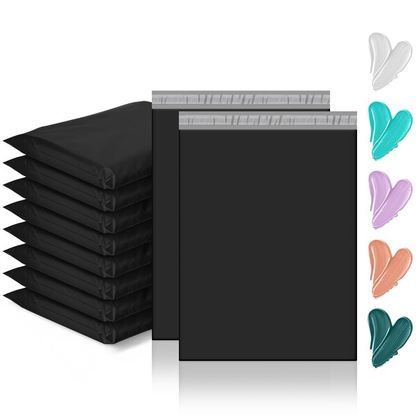 Plastic Courier Bag Manufacturer - YC Custom logo Black Express Delivery Mailing Postage Poly Mailer Clothes Packaging