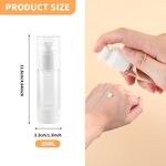 Airless Cosmetic Bottle Manufacturer - YC Luxury Transparent Spray Vacuum 50ML Plastic Clear Lotion Pump With Custom Logo