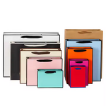 Cardboard Shopping Bags Manufacturer - YC Wholesale Customizable Logo Luxury Beautiful Craft Gift Paper with Ribbon Handles Recyclable