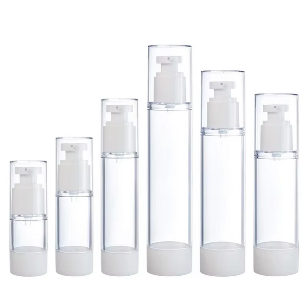 Airless Cosmetic Bottle Manufacturer - YC Luxury Transparent Spray Vacuum 50ML Plastic Clear Lotion Pump With Custom Logo