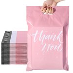 Poly Mailing Bags Manufacturer - YC Light Pink Thank You Strong Self-Seal New Design Shipping Courier for Clothing with Handle