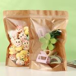 Recyclable Kraft Paper Bags Manufacturer - YC Zipper Brown Customized Stand up Biodegradable Snack Food Packing