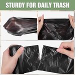 Refuse Sacks Manufacturer - YC Strong Large Thick LDPE HDPE Black Garbage Bag Customized Plastic Packing Trash Bags