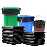 Rubbish Trash Bag Manufacturer - YC Customized Plastic 55-60 Gallon Heavy Duty Large Black Flat Hotel Large Commercial Garbage