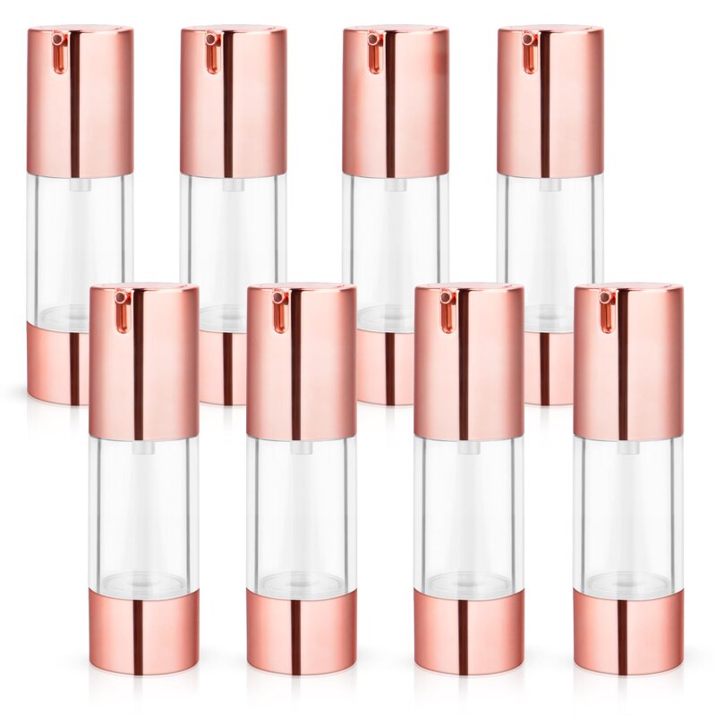 Airless Pump Vacuum Bottle Manufacturer - YC Custom Cosmetic Empty Rose Gold Travel Size Containers for Liquid