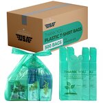 Compostable Shopping Bags Manufacturer - YC Factory Custom Handle Kitchen Garbage Biodegradable Grocery Plastic T-shirt