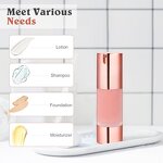 Airless Pump Vacuum Bottle Manufacturer - YC Custom Cosmetic Empty Rose Gold Travel Size Containers for Liquid