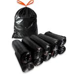 Refuse Sacks Manufacturer - YC Strong Large Thick LDPE HDPE Black Garbage Bag Customized Plastic Packing Trash Bags
