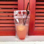 Clear Drinking Bags Manufacturer - YC Custom Plastic with Straw Beverage Zipper Ziplock Frozen Juice for Cold & Hot Drink Packaging