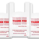 Biodegradable Shopping Bags Manufacturer - YC Factory Directly Printing Thank You White With Handles Carrier Plastic T-shirt