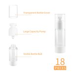 Airless Cosmetic Bottle Manufacturer - YC Luxury Transparent Spray Vacuum 50ML Plastic Clear Lotion Pump With Custom Logo