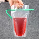 Clear Drinking Bags Manufacturer - YC Custom Plastic with Straw Beverage Zipper Ziplock Frozen Juice for Cold & Hot Drink Packaging
