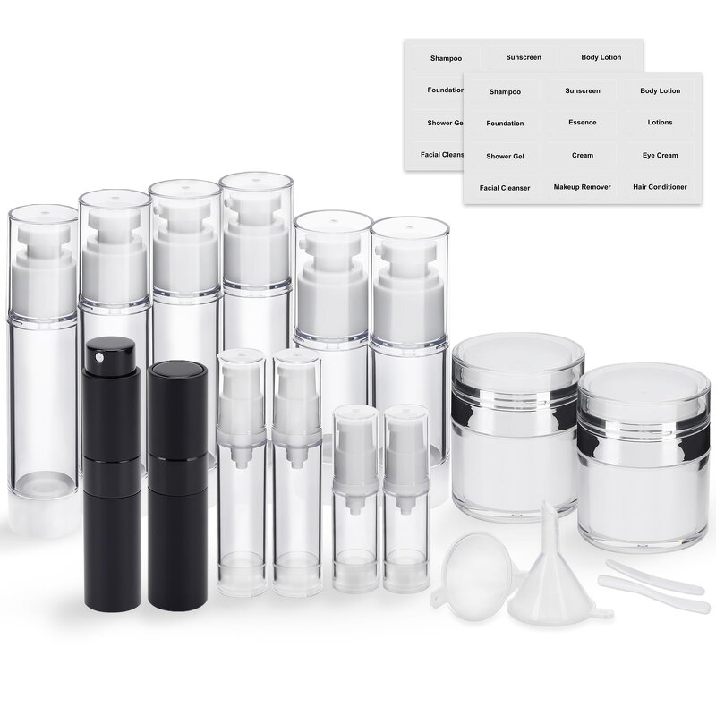 PP Airless Pump Bottle Manufacturer - YC Convenient Traveling Pocket Size Plastic Vacuum Lotion Pump for Skincare Cream