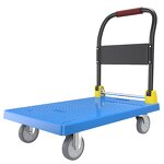 Plastic Shopping Cart Manufacturer - 150kg with Platform OEM Supported Folding Cart Wagon