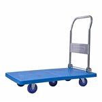 Plastic Shopping Cart Manufacturer - 150kg with Platform OEM Supported Folding Cart Wagon