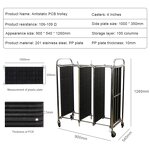 ESD PCB Storage Cart Manufacturer - Conductive Wheel Plastic for PCBA Magazine Trolley