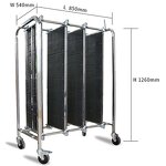 ESD Stainless Steel Trolley Manufacturer - 540x850x1260 Antistatic for PCB Plates Storage