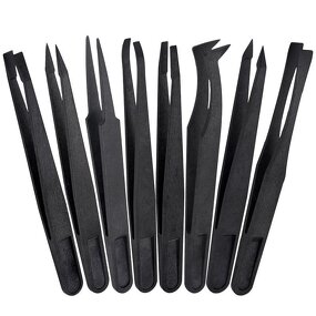Anti-Static Plastic Tweezers Manufacturer - HYSTIC Black Industrial Laboratory Safety Furniture