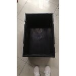 ESD Plastic Storage Box Manufacturer - Heavy Duty Foldable with Attached Lids Turnover Crate Custom Cutting