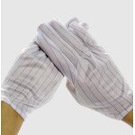 ESD Gloves Manufacturer - Polyurethane Antistatic Carbon Fiber Conductive Polyester Stripes for Hand Arm