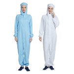 Workshop Jumpsuit Manufacturer - Professional Safety Clothing White Pink Polyester Fiber for Dust Control
