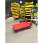 Plastic Shopping Cart Manufacturer - 150kg with Platform OEM Supported Folding Cart Wagon