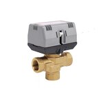 Motorized Three Way Ball Valve Manufacturer - Brass DN20 G3/4 for Fan Coil Water Control